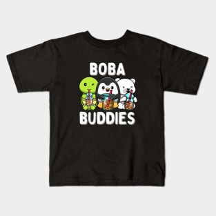 Boba Buddies - Cute Animals Kids T-Shirt
